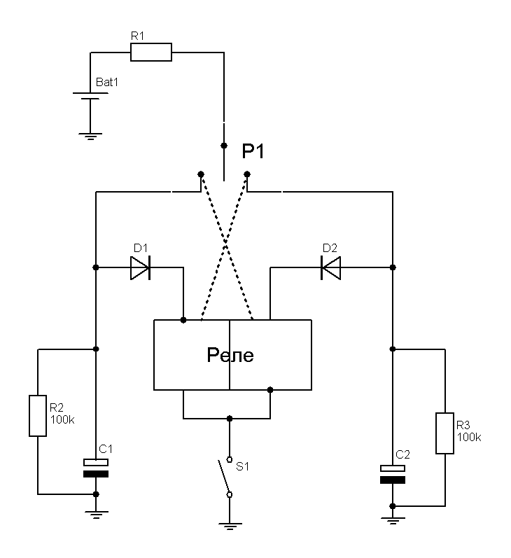 Схема управления реле